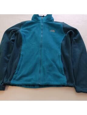The North Face Womens Turquoise & Green Long Sleeve Polyester Jacket Size Medium